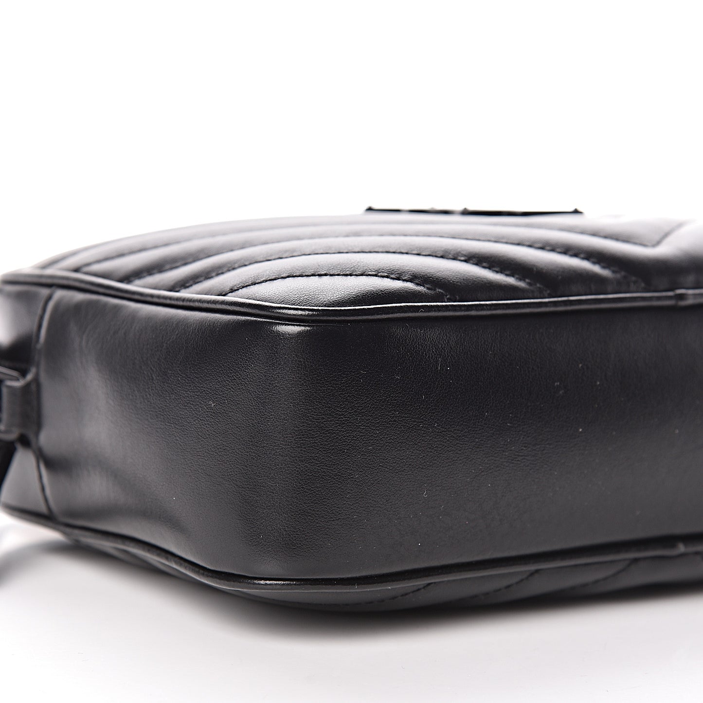Calfskin Matelasse Monogram Lou Camera Bag Black