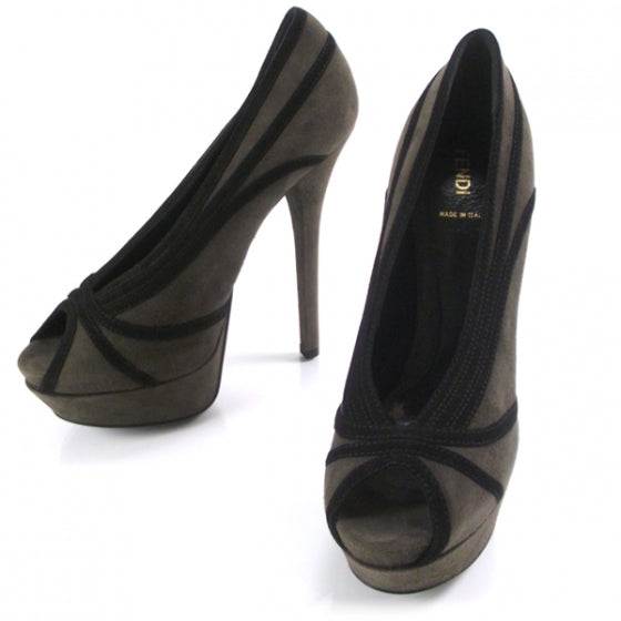 Suede Jardin Platform Pumps 39.5