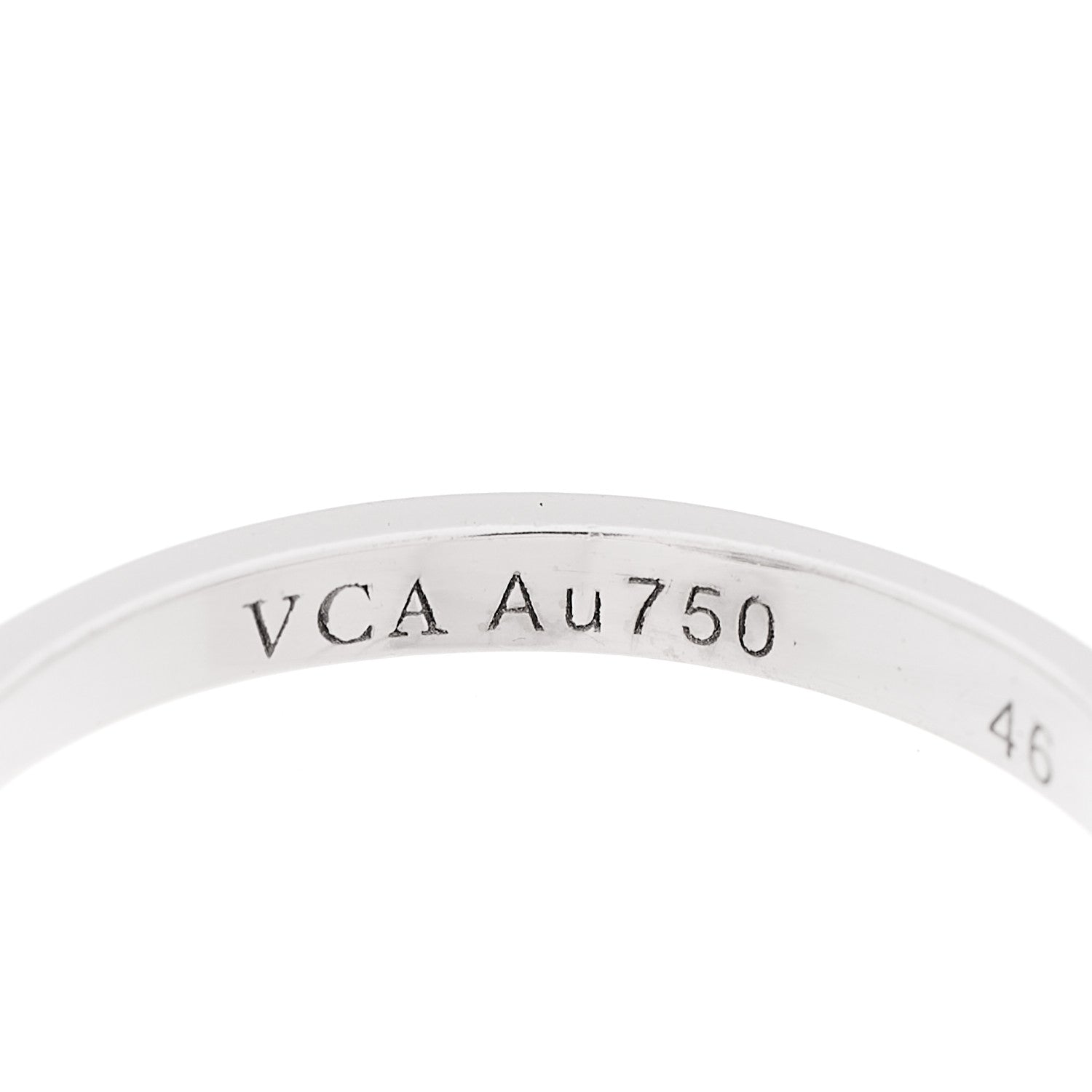 Van Cleef & Arpels 18K White Gold Diamond Sweet Alhambra Ring 46 3.75 4 of 5