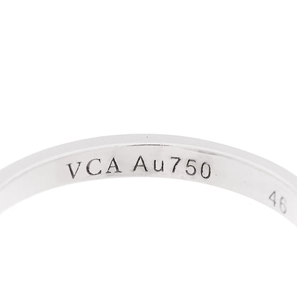 Van Cleef & Arpels 18K White Gold Diamond Sweet Alhambra Ring 46 3.75 4 of 5