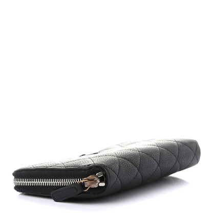 Chanel Caviar Quilted Large Gusset Zip Around Wallet Black 4 of 10
