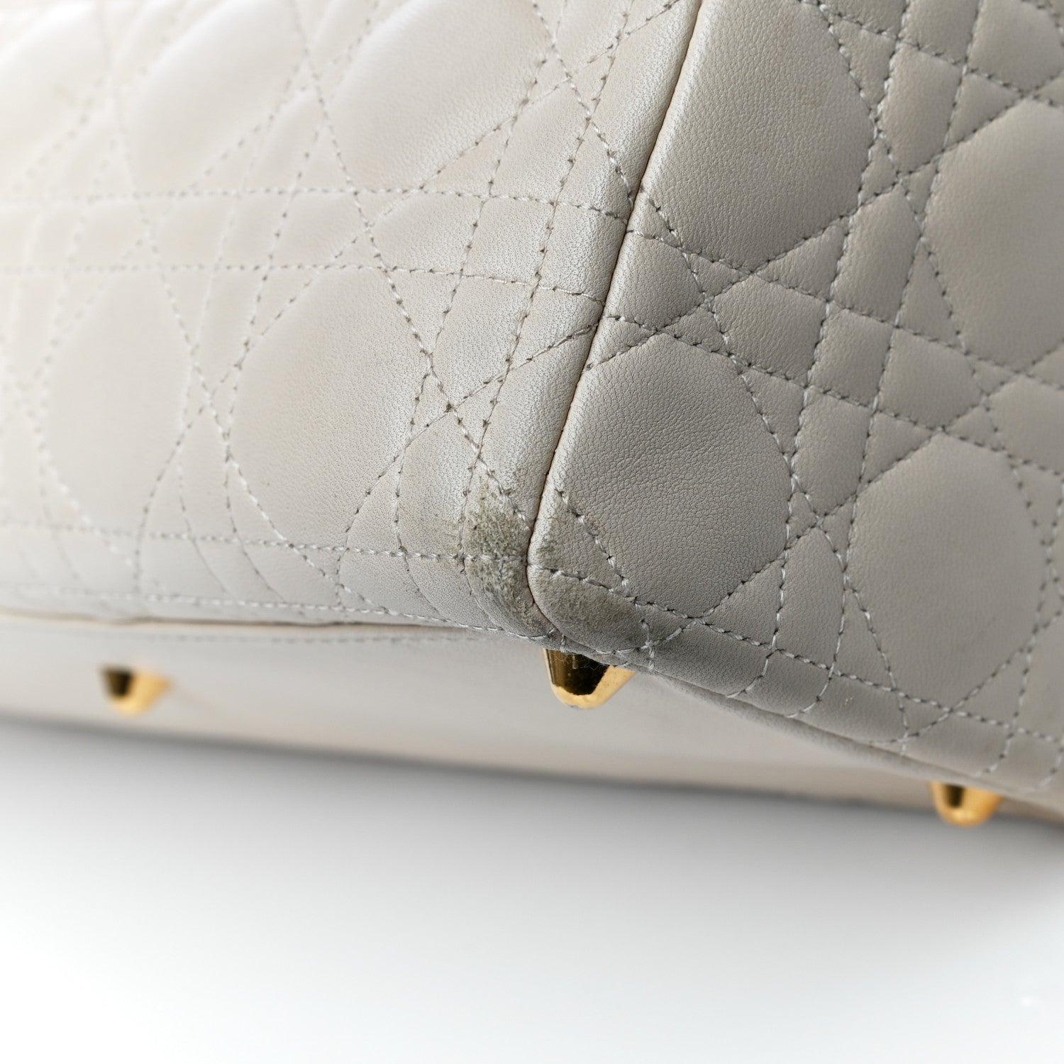 Christian Dior Lambskin Cannage Large Lady Dior Light Beige 8 of 35