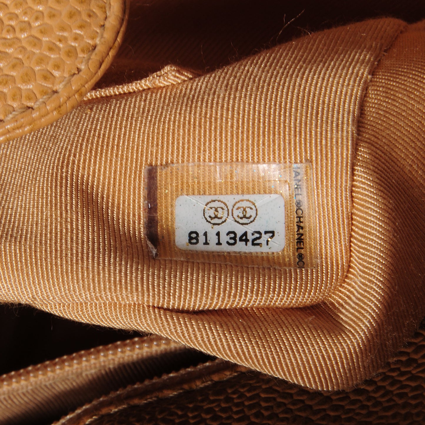 Caviar Petit Shopping Tote PST Beige