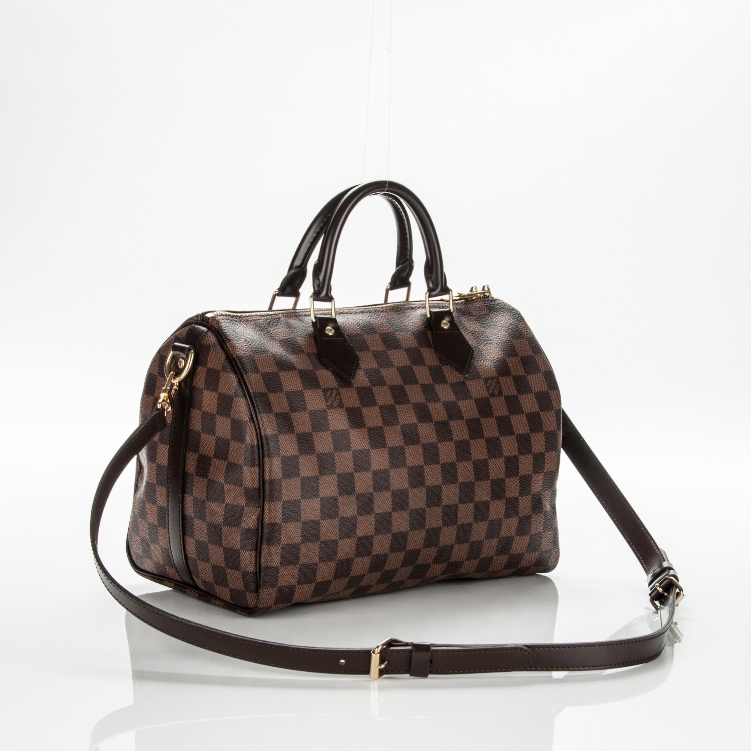 Louis Vuitton Damier Ebene Speedy Bandouliere 30 3 of 8