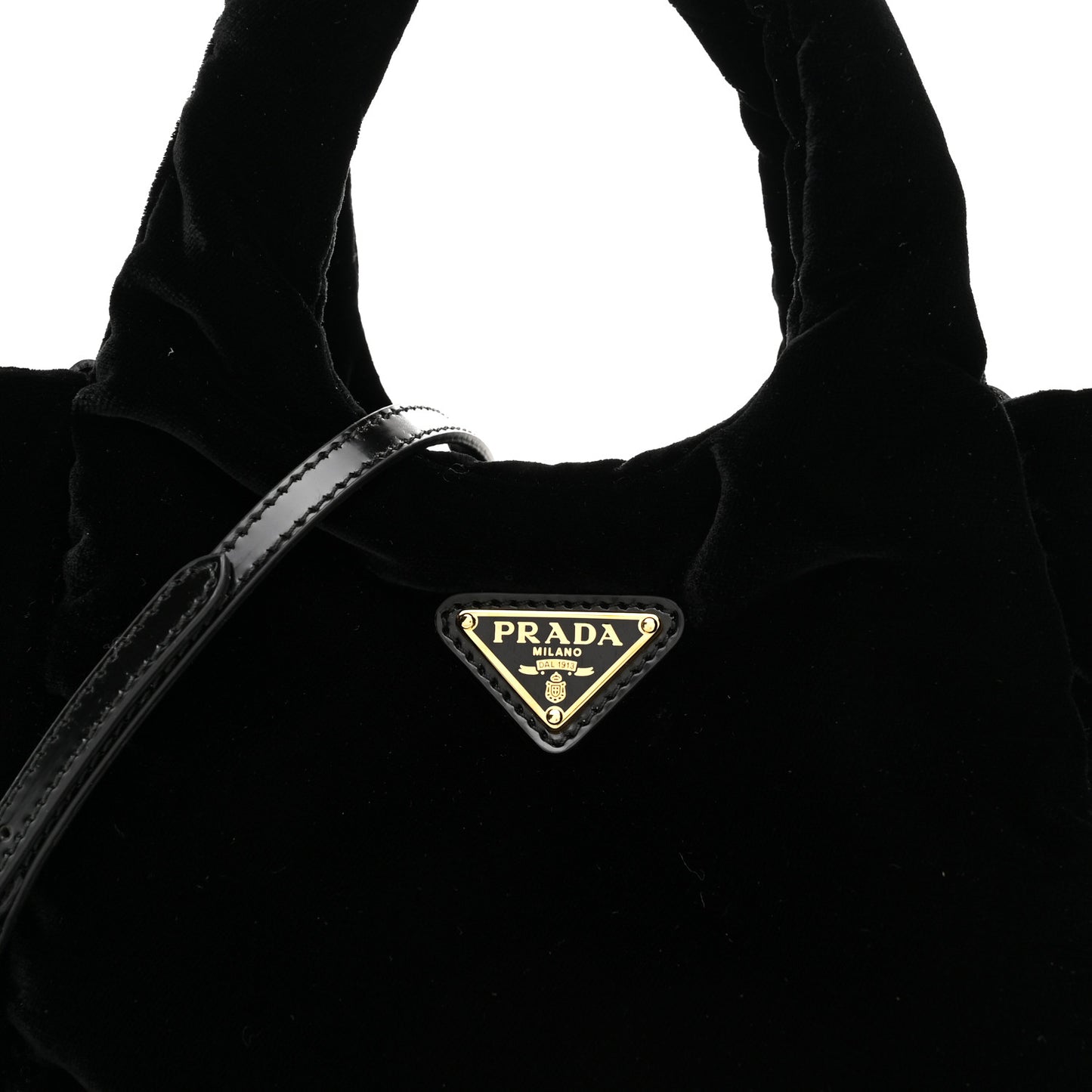 Padded Velvet Mini Bag Black