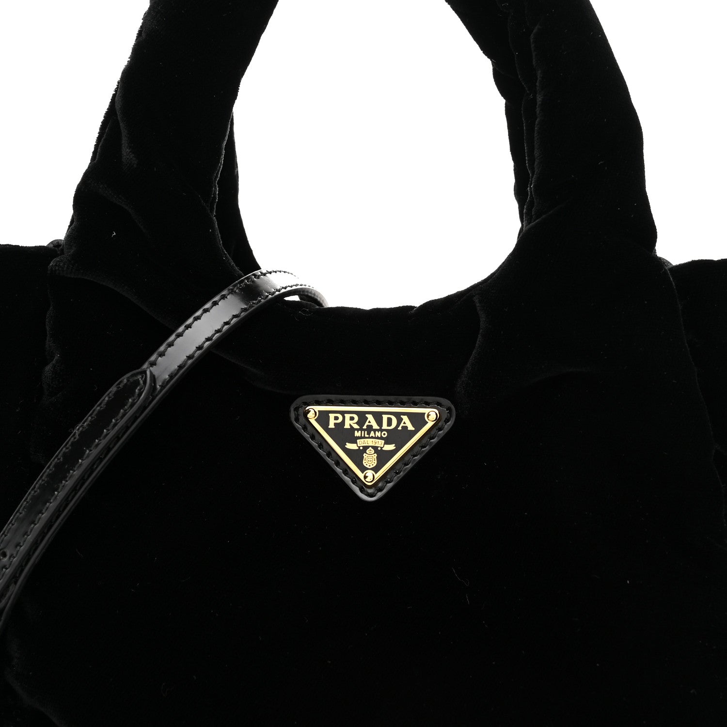 Prada Padded Velvet Mini Bag Black 8 of 10