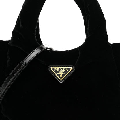 Prada Padded Velvet Mini Bag Black 8 of 10