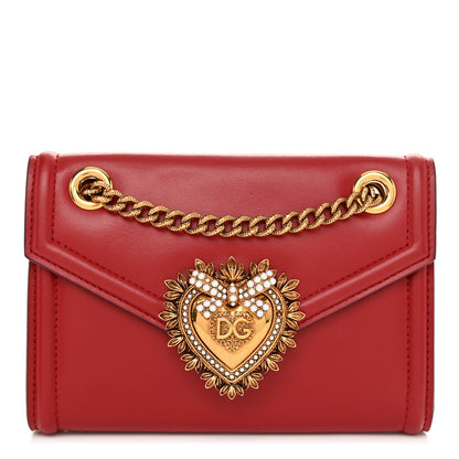 Dolce & Gabbana Smooth Calfskin Mini Devotion Crossbody Bag Poppy Red 1 of 10