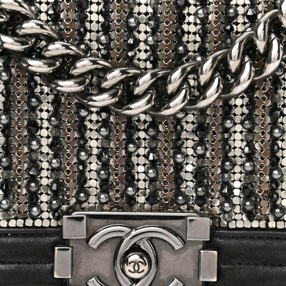 Chanel Lambskin Glass Pearl Embroidered Small Boy Flap Black 8 of 15