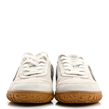 Hermes Toile Suede Goatskin Jet Sneakers 38 Multicolored Prunoir 3 of 13
