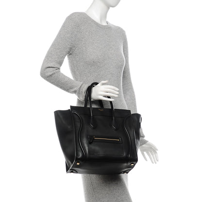 Celine Smooth Calfskin Mini Luggage Black 2 of 6