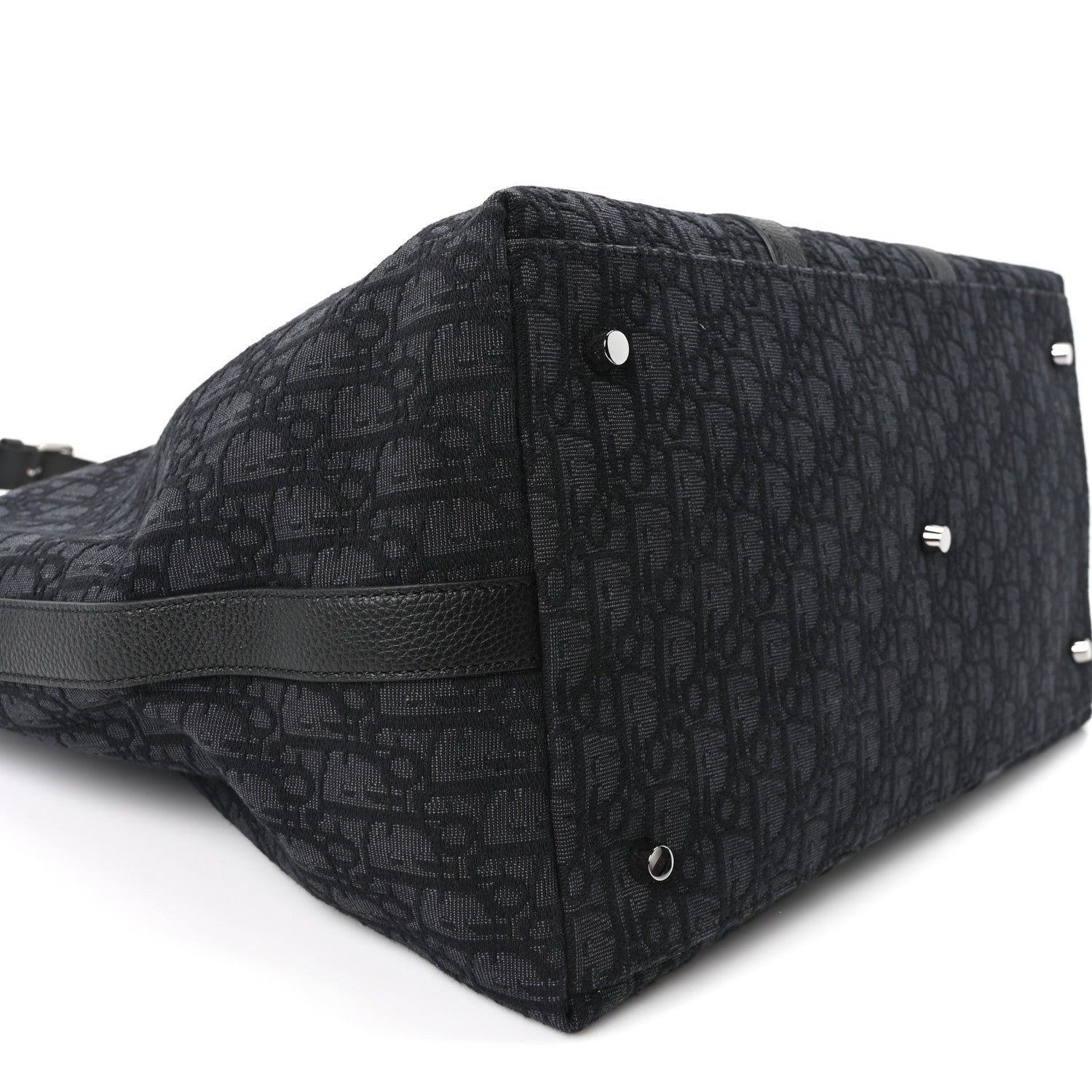Christian Dior Maxi Oblique Jacquard Weekender 40 Black 8 of 9