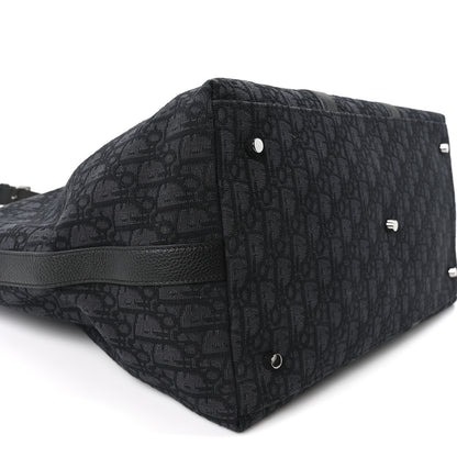 Christian Dior Maxi Oblique Jacquard Weekender 40 Black 8 of 9