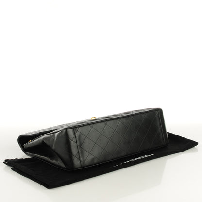 Chanel Lambskin Quilted XL Jumbo Single Flap Black 5 of 10