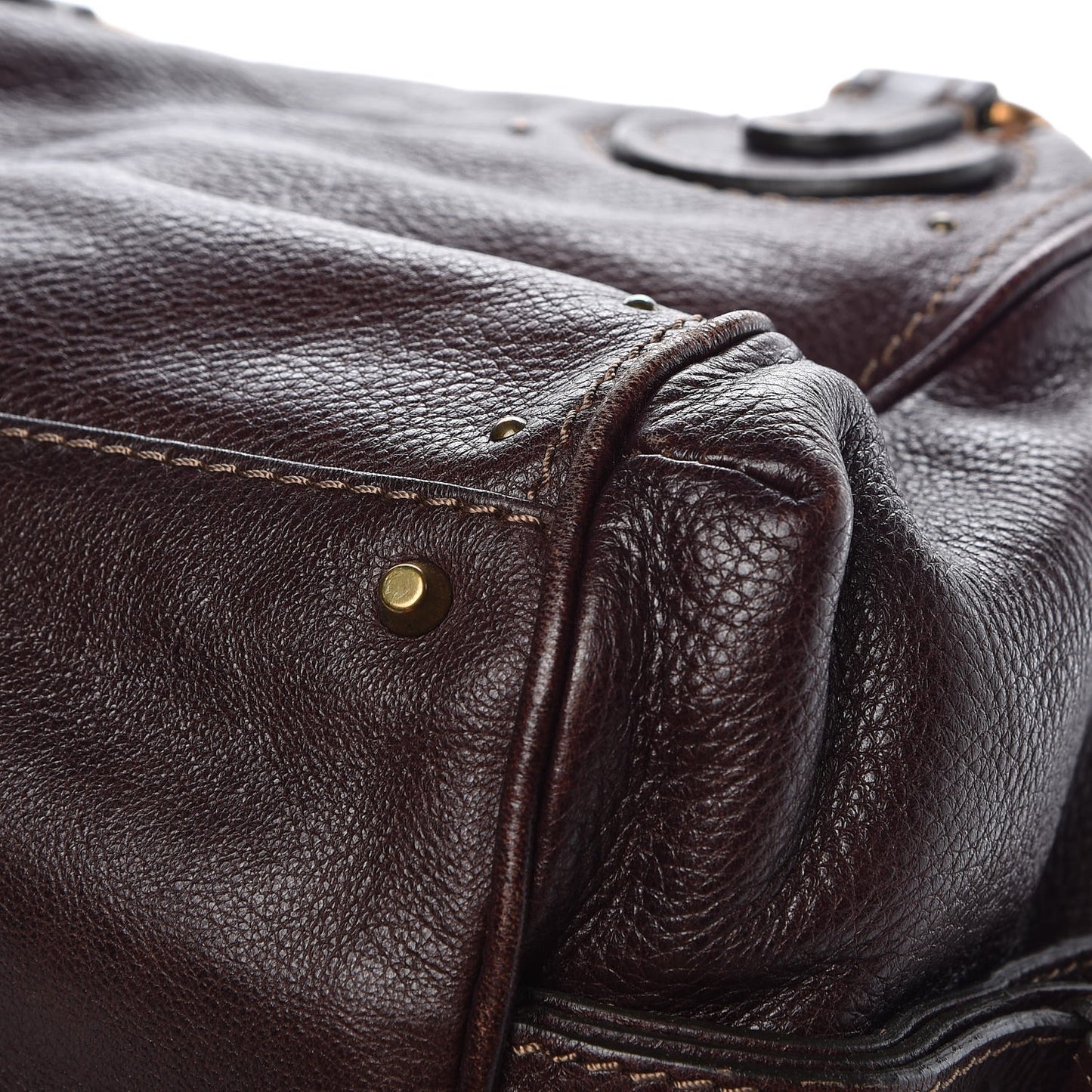 Calfskin Paddington Front Pocket Tote Chocolate