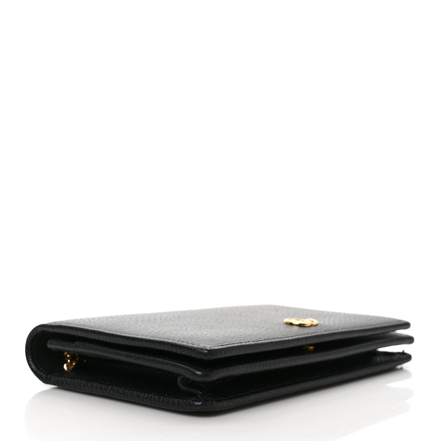Gucci Calfskin Mini GG Marmont Chain Wallet Black 4 of 10