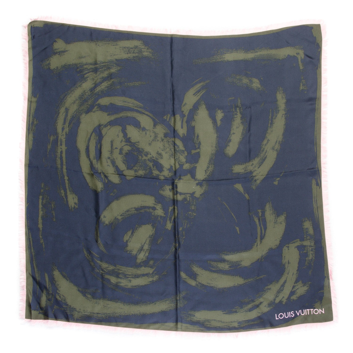 Louis Vuitton Silk Arty Flower Scarf Marine 2 of 5