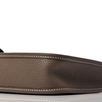 Hermes Taurillon Clemence Amazone Evelyne TPM Etoupe Bleu Indigo 8 of 8