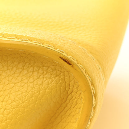 Alexander McQueen Pebbled Calfskin Mini Skull Padlock Zip Around Tote Yellow 19 of 20