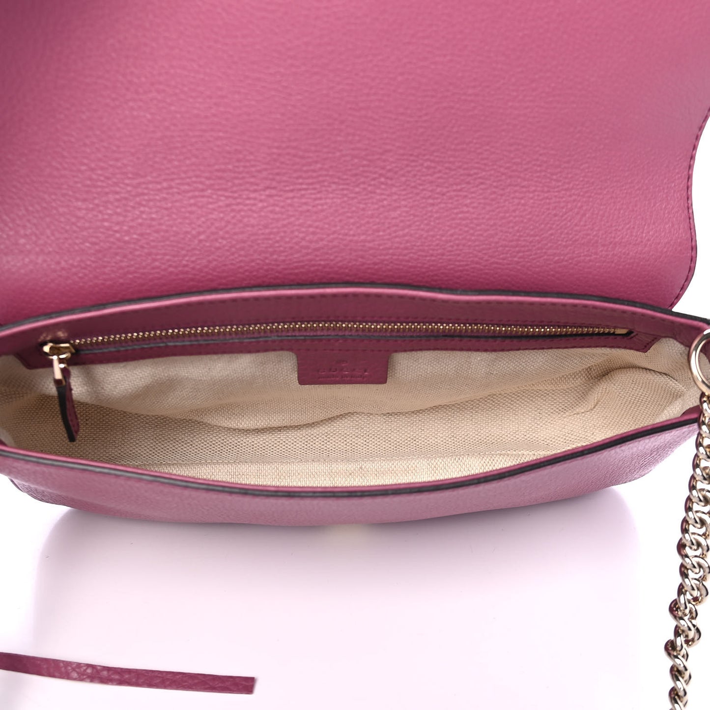Pebbled Calfskin Medium Soho Flap Crossbody Peonia Flower