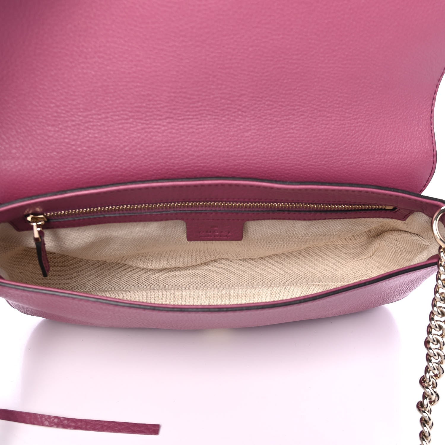 Gucci Pebbled Calfskin Medium Soho Flap Crossbody Peonia Flower 4 of 4
