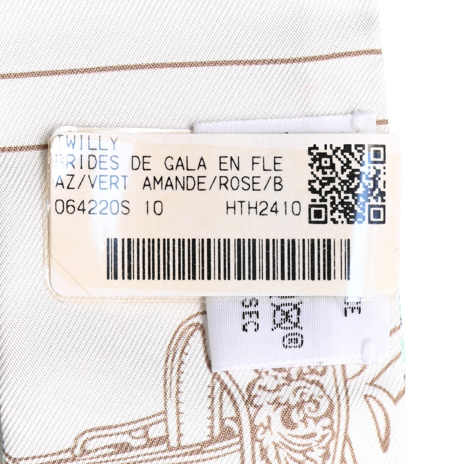 Hermes Silk Brides De Gala En Fleurs Twilly Vert Amande Rose 3 of 4