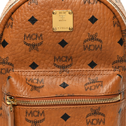 MCM Visetos Side Stud Mini Stark Backpack Cognac 7 of 9