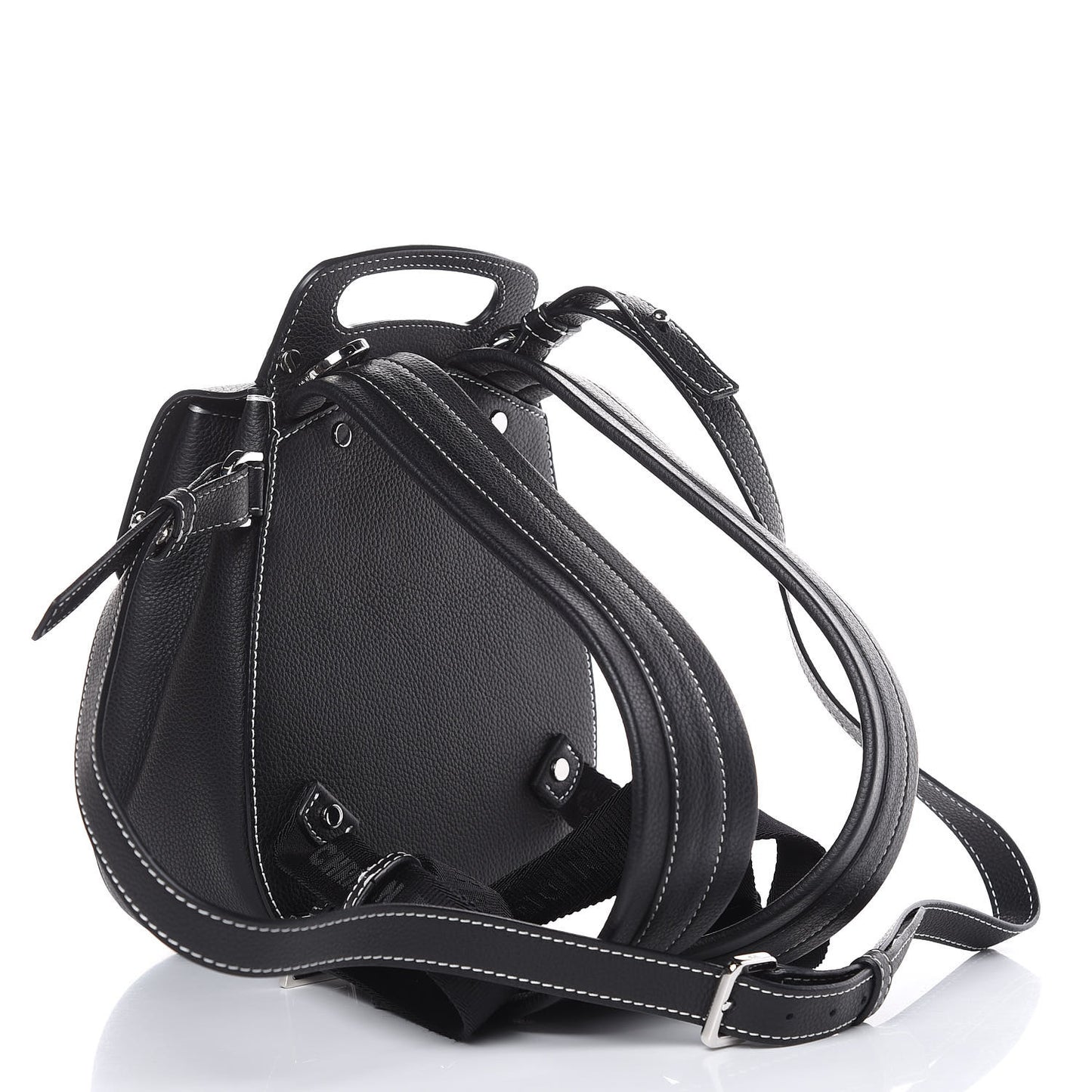 Calfskin Saddle Backpack Black
