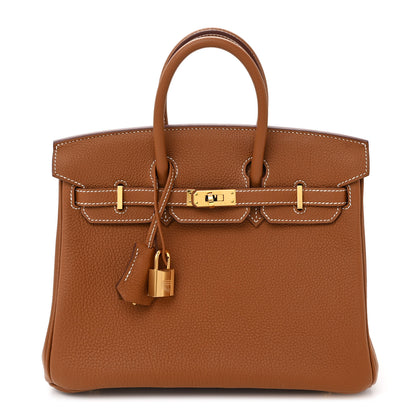 Hermes Togo Birkin 25 Gold 1 of 12