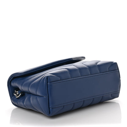 Saint Laurent Calfskin Y Quilted Monogram Toy Loulou Crossbody Bag New Cobalt 3 of 5