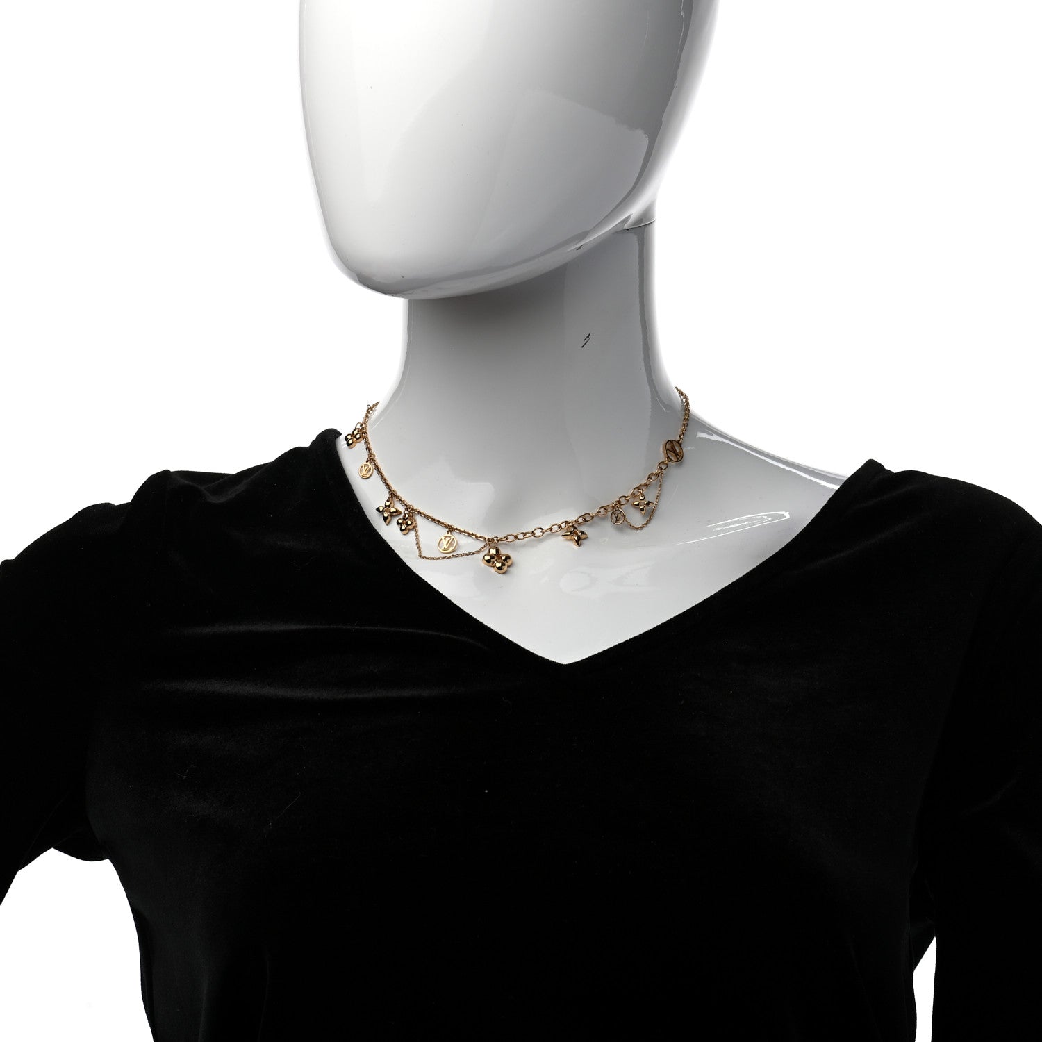 Louis Vuitton Metal Blooming Supple Necklace Gold 2 of 6