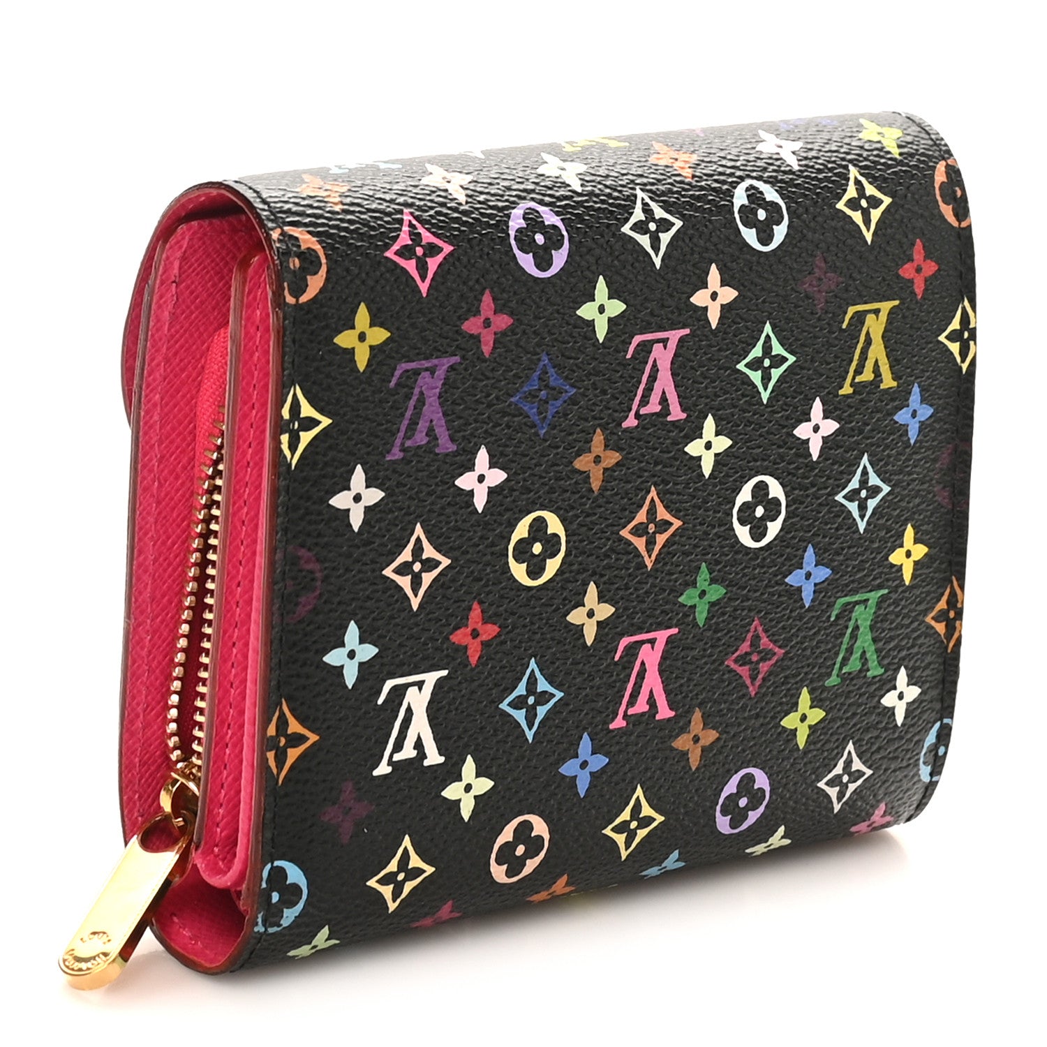 Louis Vuitton Monogram Multicolor Joey Wallet Black Grenade 3 of 7