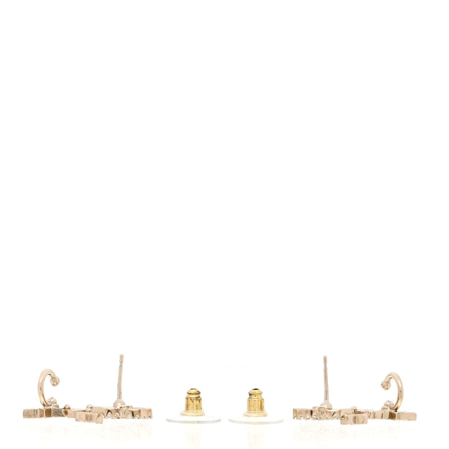 Crystal Star 5 CC Earrings Gold
