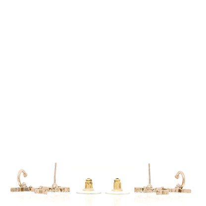 Chanel Crystal Star 5 CC Earrings Gold 3 of 4