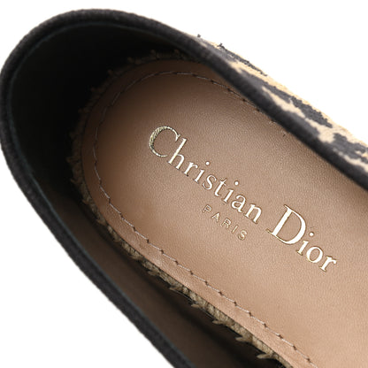 Christian Dior Cotton Embroidered Leopard Print Granville Espadrille 39 Natural 7 of 8