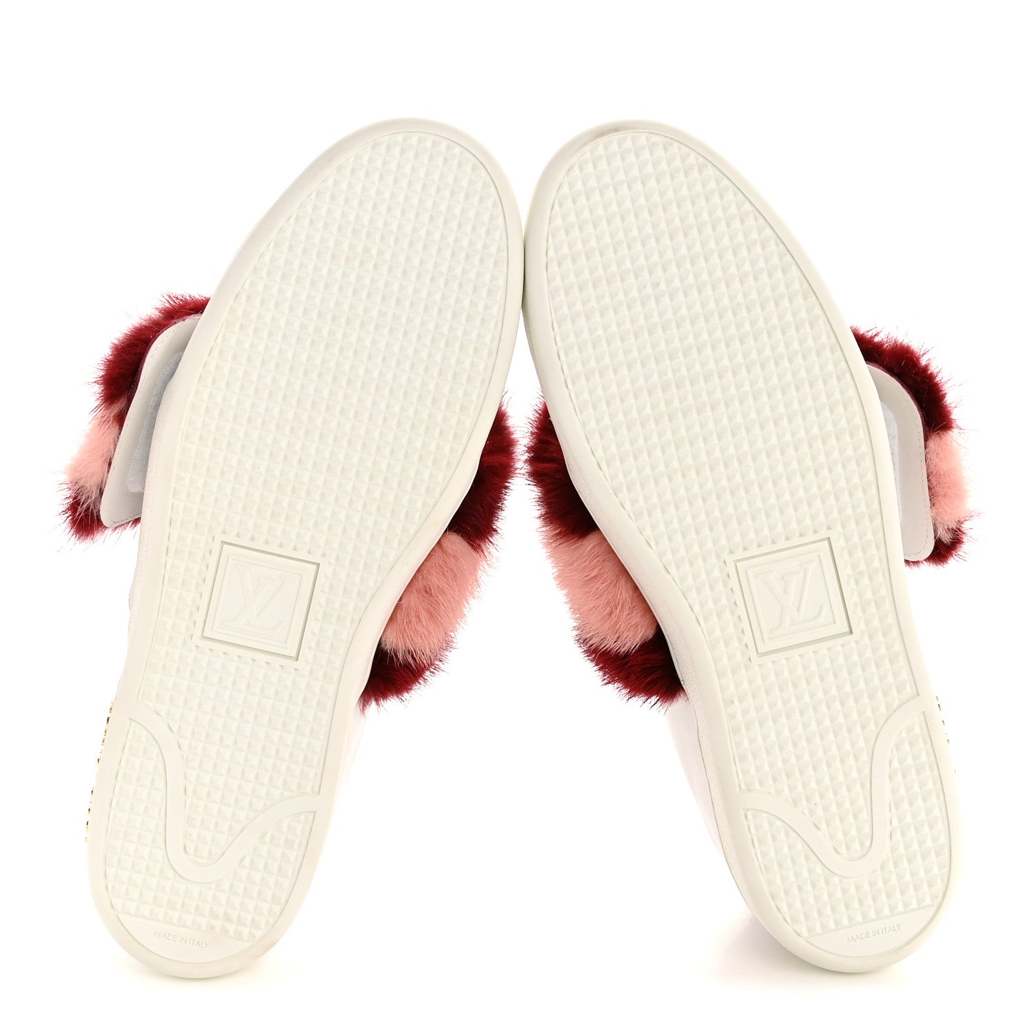 Louis Vuitton Calfskin Mink Fur Frontrow Sneakers 41 White 6 of 9
