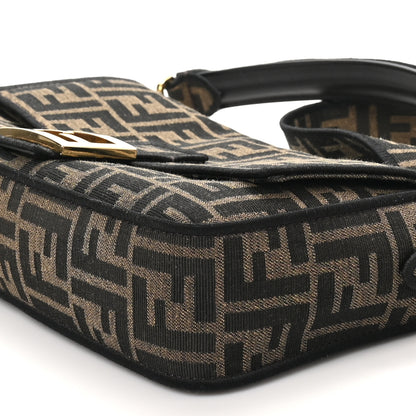 Fendi Fabric Jacquard FF 1974 Medium Baguette Tobacco Moro Black 10 of 11