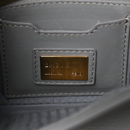 Fendi Vitello Flamingo Enamel Interchangeable Strap Baguette Grigio Chiaro Latte Tabacco 6 of 11