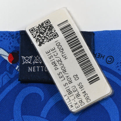 Hermes Silk Ex-Libris Les Parisiennes Twilly Bleu Royal Rouge Ciel 4 of 4