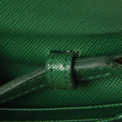 Prada Saffiano Metal Oro Chain Wallet Verde 9 of 11