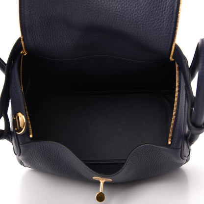 Hermes Taurillon Clemence Lindy 26 Bleu Nuit 5 of 10