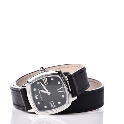 David Yurman Stainless Steel Calfskin Diamond 27mm Albion Wrap Quartz Watch Black 3 of 8