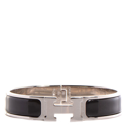 Hermes Enamel Narrow Clic Clac H Bracelet PM Black 1 of 7