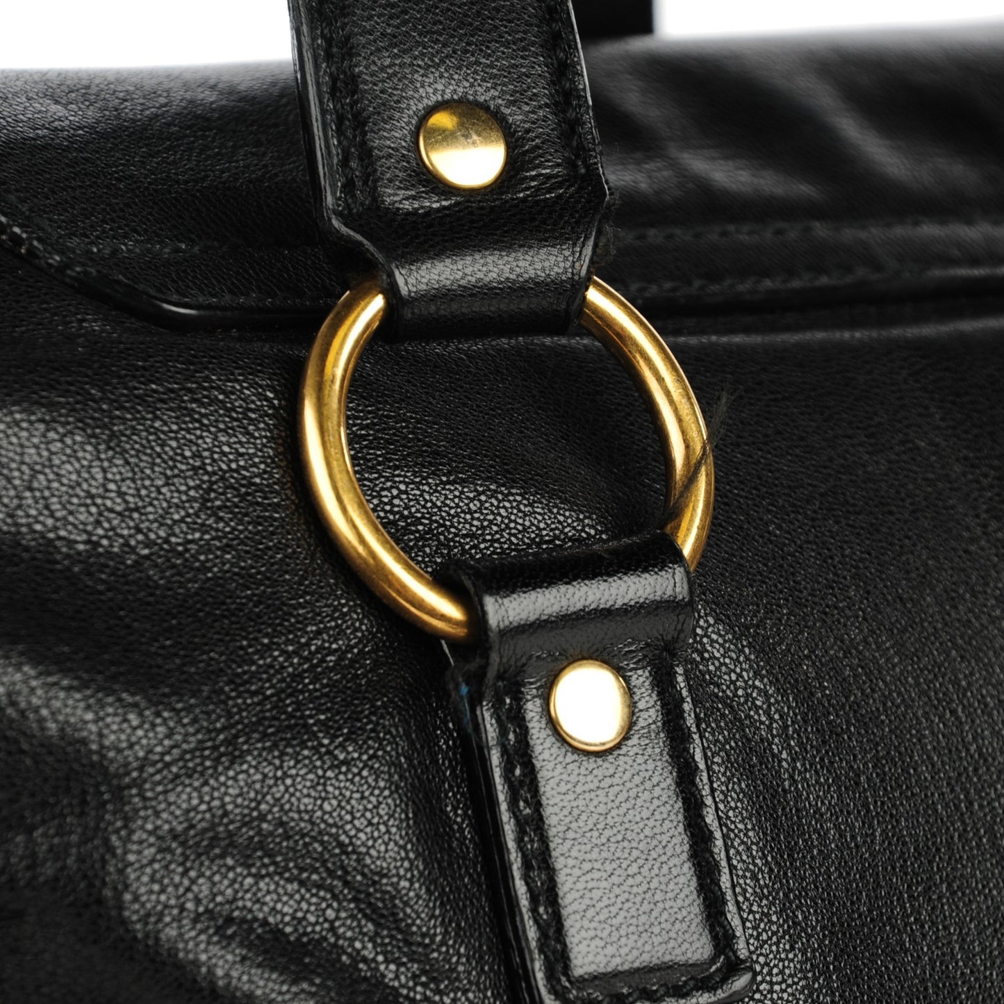 Leather Muse Messenger Bag Black