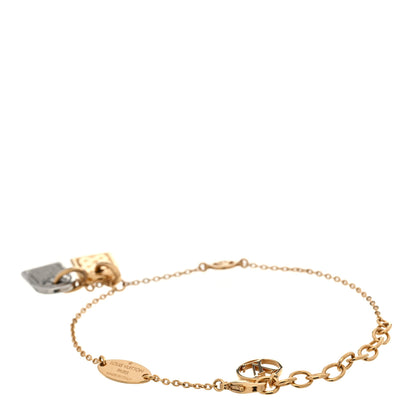 Louis Vuitton Brass Nanogram Bracelet Silver Gold 3 of 6