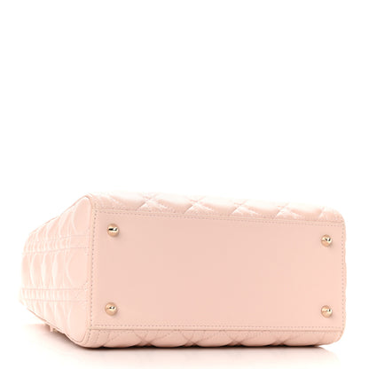 Christian Dior Lambskin Cannage Medium Lady Dior Light Pink 4 of 11