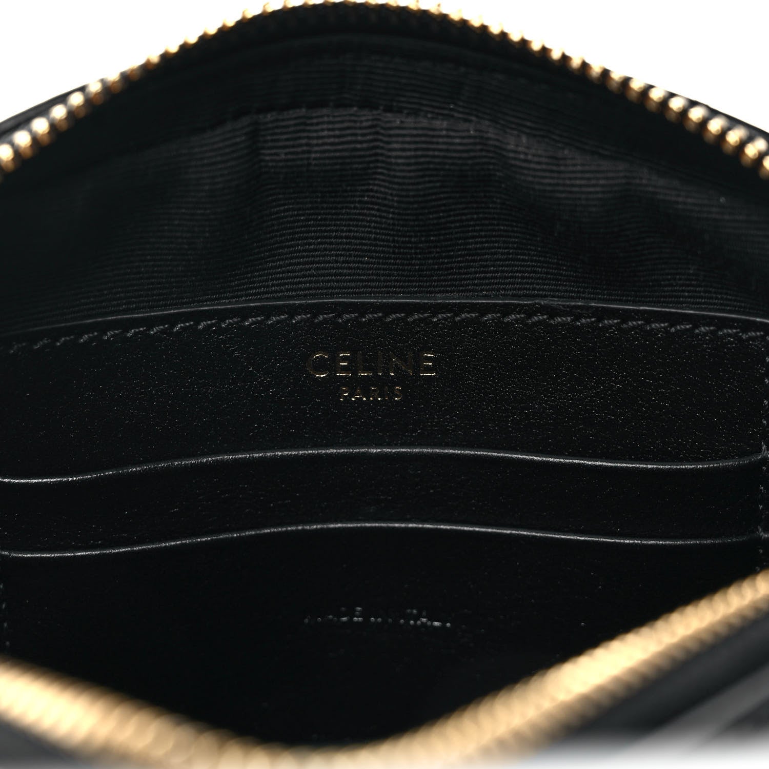 Celine Calfskin Quilted Small C Charm Bag Black 6 of 10