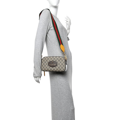 Gucci GG Supreme Monogram Web Neo Vintage Shoulder Bag Beige New Acero Crop 2 of 12