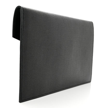 Saint Laurent Grain De Poudre Uptown Pouch Black 3 of 8