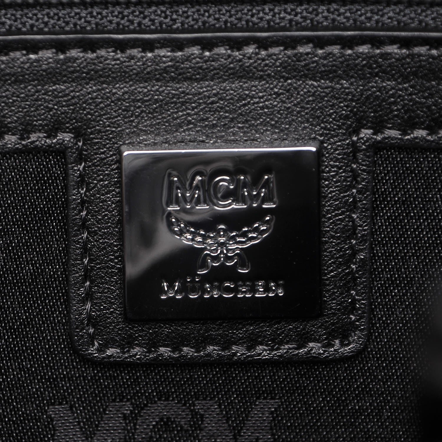 MCM Metallic Visetos Medium Stark Backpack Silver Black 6 of 12